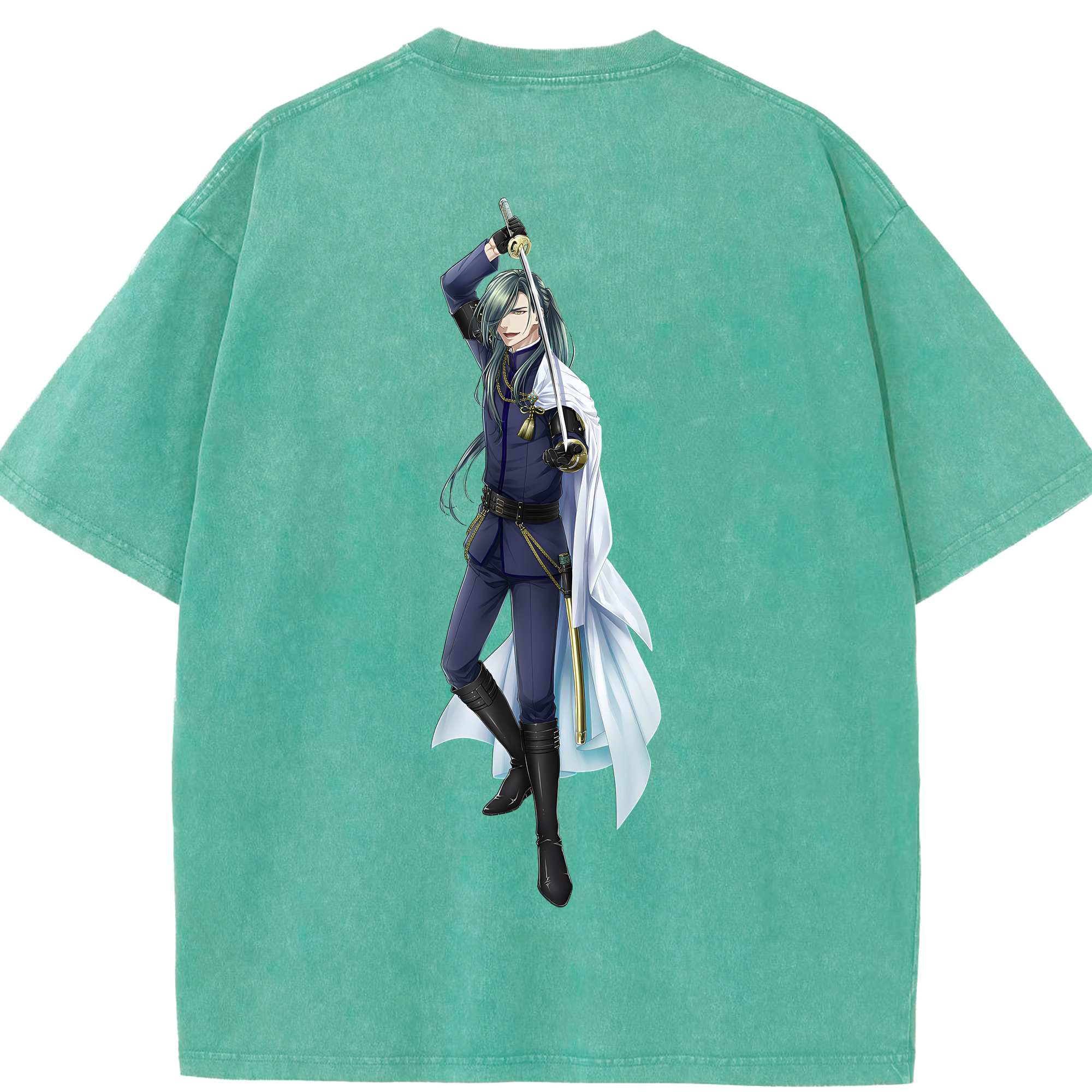 （画像用） 刀剣乱舞 Touken Ranbu 綿100% ヴィンテージ風 半袖Tシャツ（背面プリント）